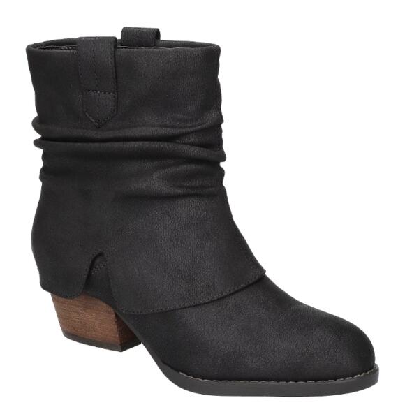 Bella Vita Women's Slouch Block Heel Ankle Boots Twyla Black Size 8W - Picture 1 of 8